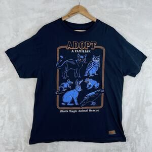 Steven Rhodes Adopt a Familiar Men's XL Black Short Sleeve T-Shirt Goth Grunge